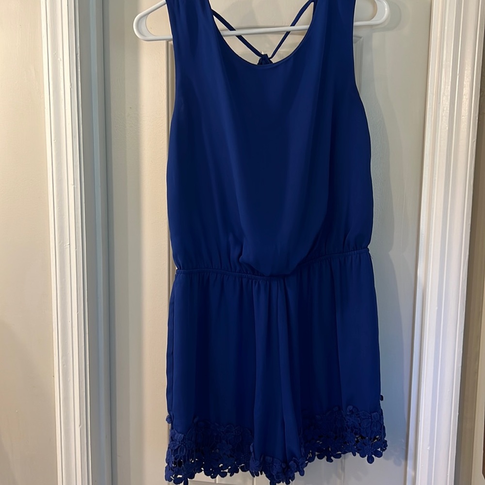 Royal blue romper Size Large